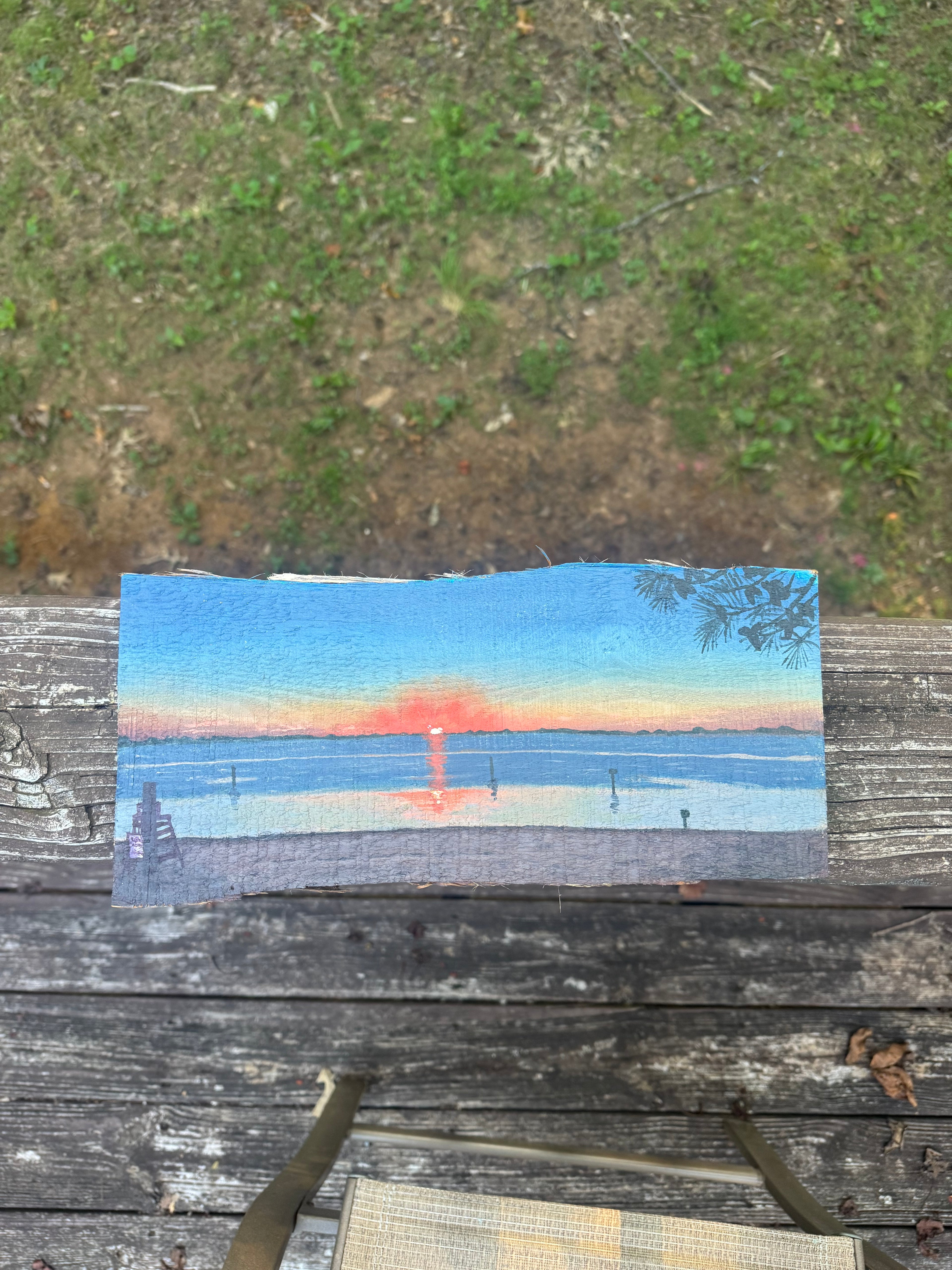 Hand-Painted Live Edge Landscapes