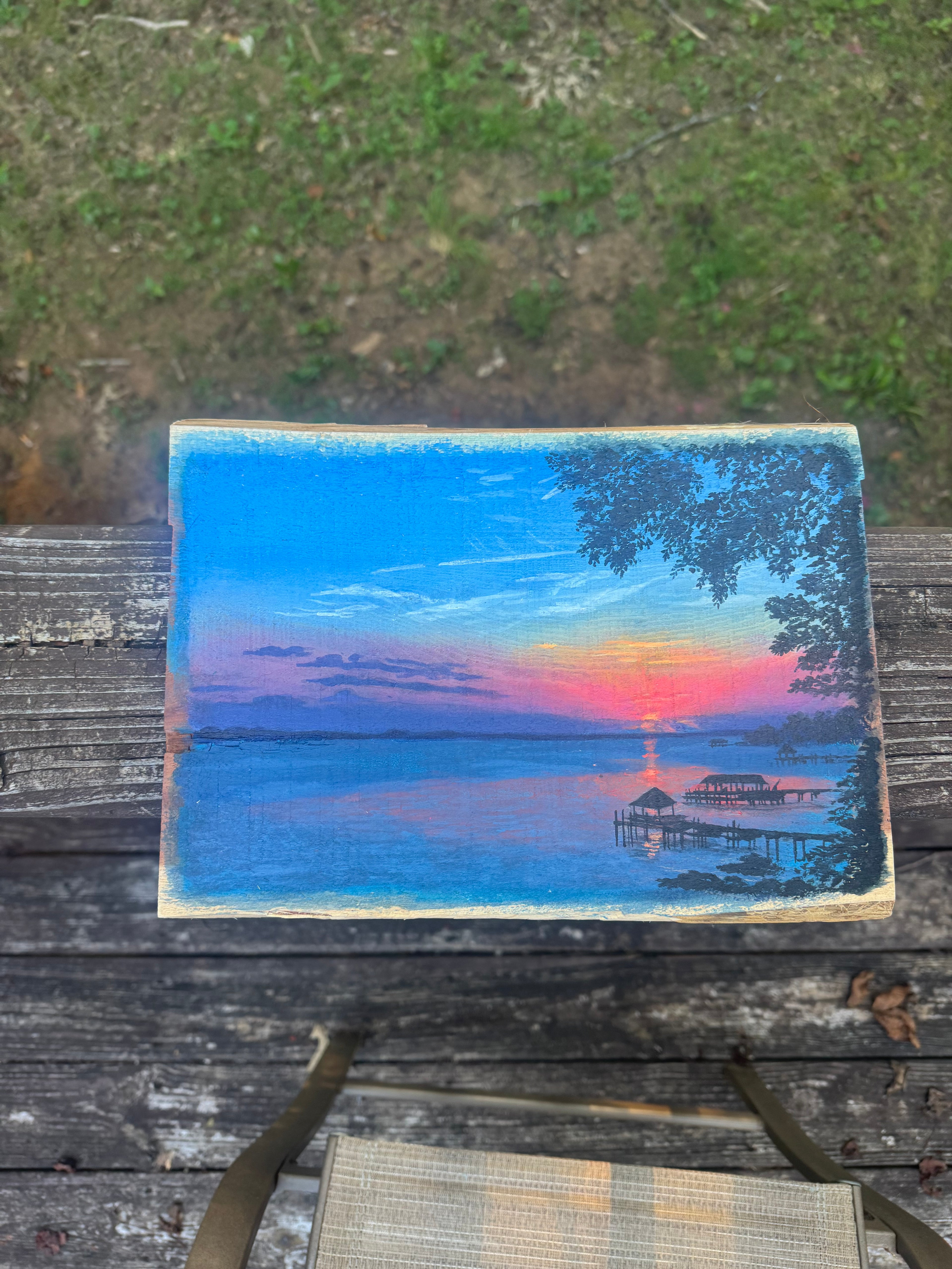 Hand-Painted Live Edge Landscapes